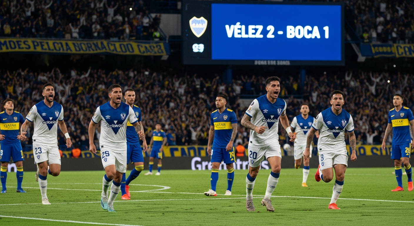 ¡Batacazo! Vélez Vence 2-1 a Boca en la Liga Profesional