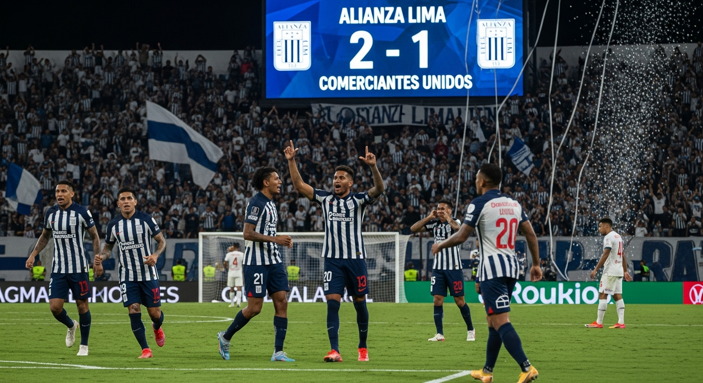 ¡Alianza Lima Gana! 2-1 a Comerciantes Unidos